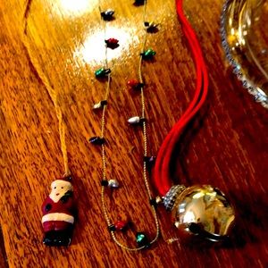 Novelty Christmas necklaces.